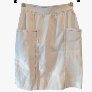 ANTHROPOLOGIE CARTONIER PENCIL SKIRT Y2K SLIT‎ POCKET BEACH SUMMER SIZE 0